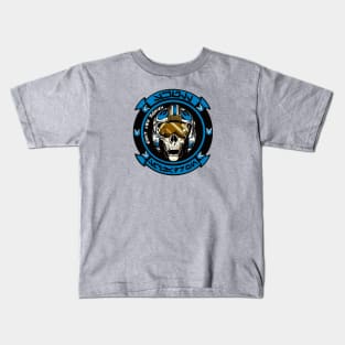 Skull Squadron Blue Leader Blue Squadron Kids T-Shirt